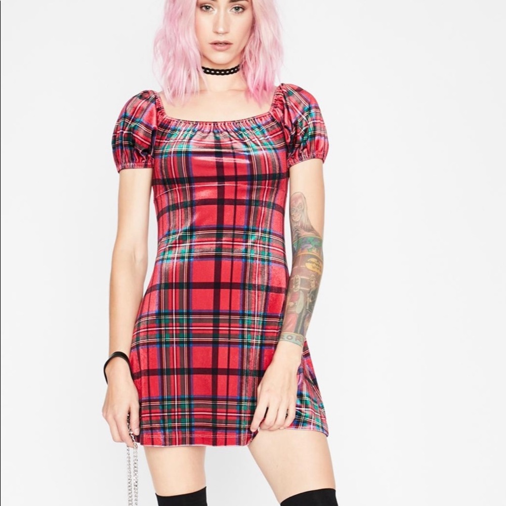 Dolls kill plaid dress